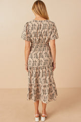 BOTANICAL MIDI DRESS