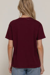 SILVIA TSHIRT BURGUNDY