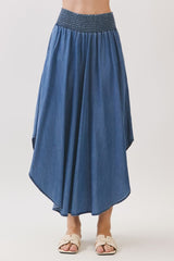 AMIE MIDI SKIRT DENIM