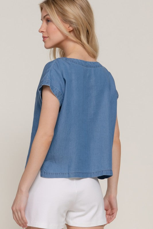 DOLMAN BLOUSE DENIM