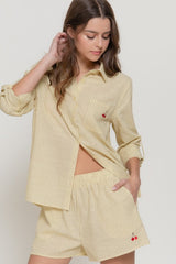 CHERY STRIPPED SHORTS SET