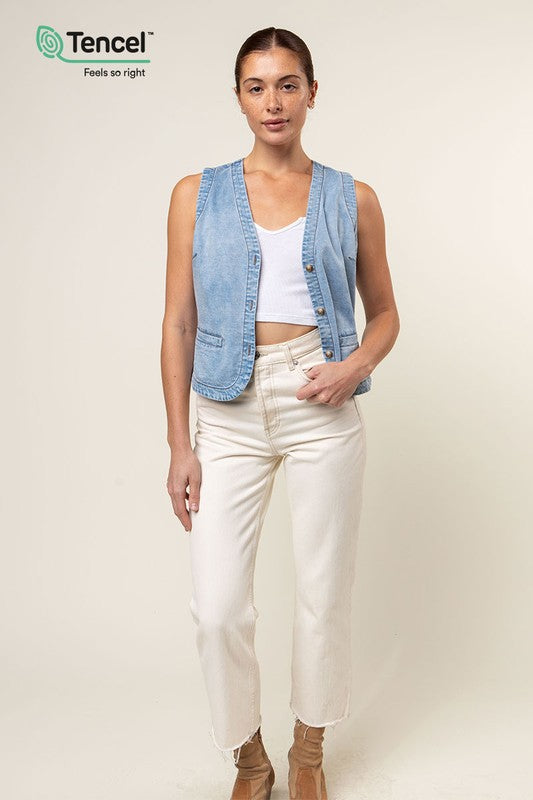 SUNRISE LIGHT DENIM VEST