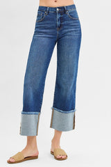 CUFFED JEANS