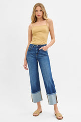 CUFFED JEANS