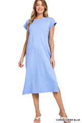 SIMONE LOUNGE DRESS BLUE