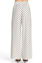 POLKA DOT LOUNGE PANTS WHITE
