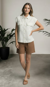 ARA TENCEL BLOUSE IVORY