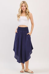 AMIE MIDI SKIRT NAVY