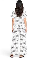 TAYLOR POLKA DOT PANTS SET WHITE