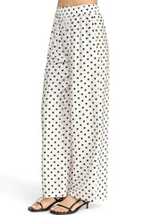 POLKA DOT LOUNGE PANTS WHITE