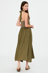 LETI MIDI DRESS OLIVE