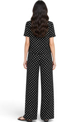 TAYLOR POLKA DOT PANTS SET BLACK