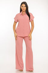 CECI PANTS SET MAUVE