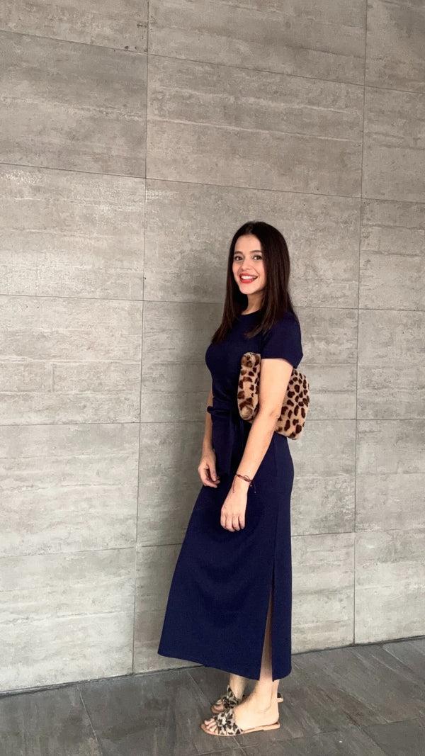 ANASTACIA DRESS NAVY