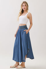 AMIE MIDI SKIRT DENIM