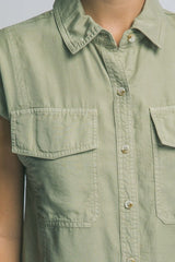 ARA TENCEL BLOUSE GREEN