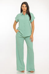 CECI PANTS SET GREEN