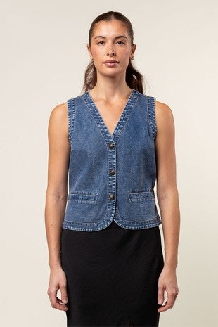 SUNRISE LIGHT DENIM VEST