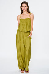 SMOCKED PANTS SET
