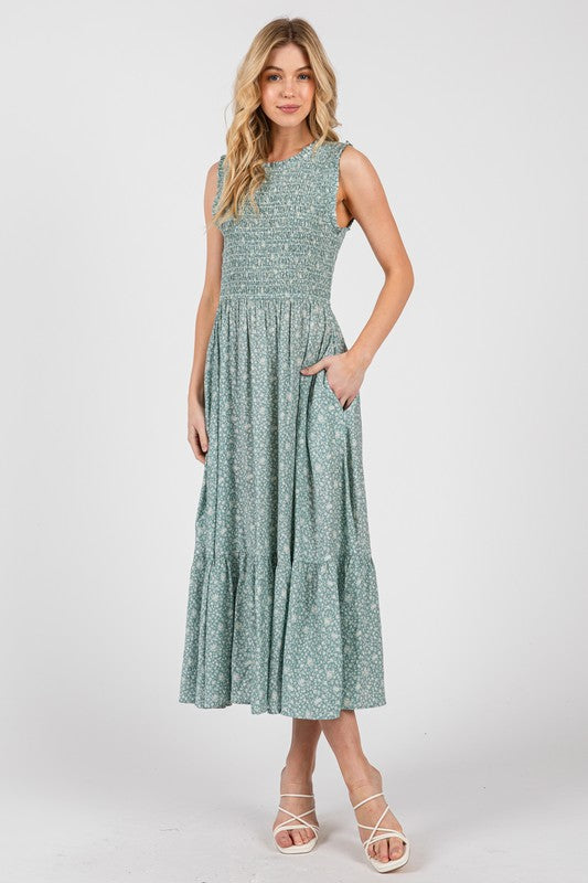 SUTTON MIDI DRESS GREEN