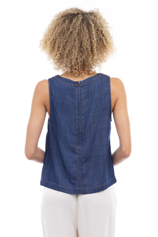 ALMA DENIM TOP