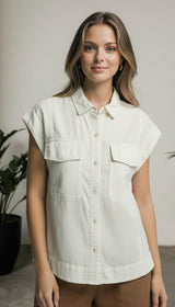ARA TENCEL BLOUSE IVORY