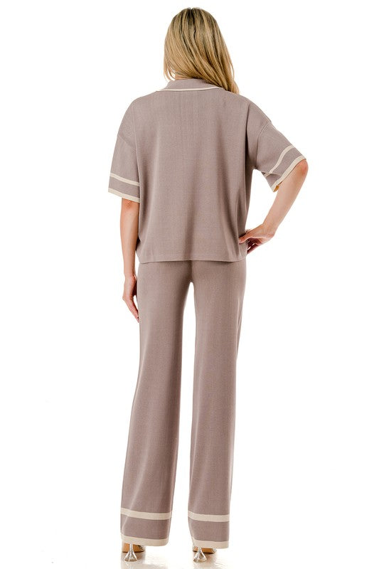 KNIT PANTS SET