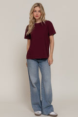 SILVIA TSHIRT BURGUNDY