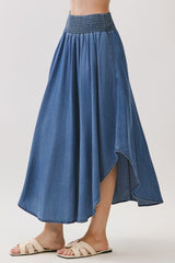 AMIE MIDI SKIRT DENIM