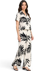 LEAF PANTS SET BLACK