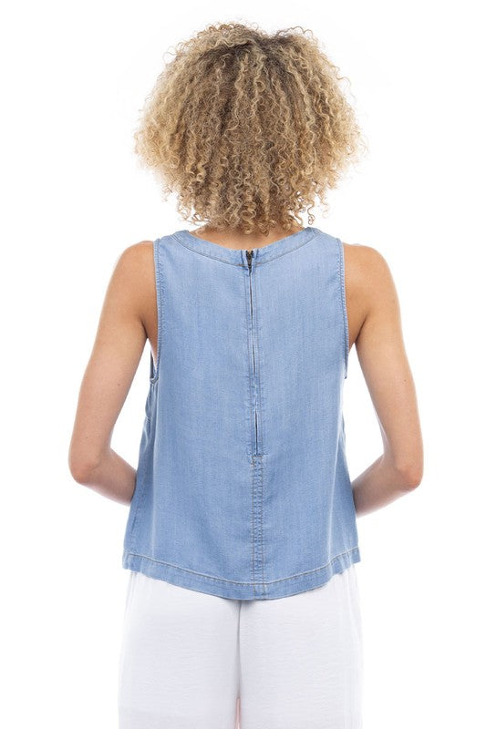ALMA DENIM TOP LIGHT
