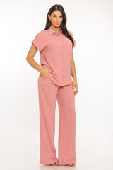 CECI PANTS SET MAUVE