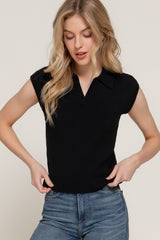 POLO SPRING TOP BLACK