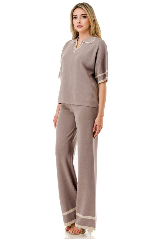 KNIT PANTS SET