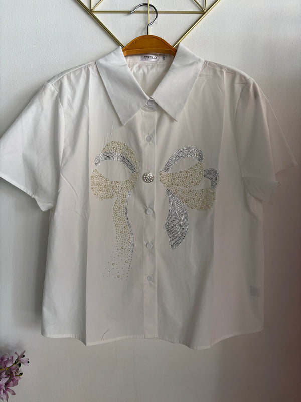 BOW BUTTON DOWN SHIRT