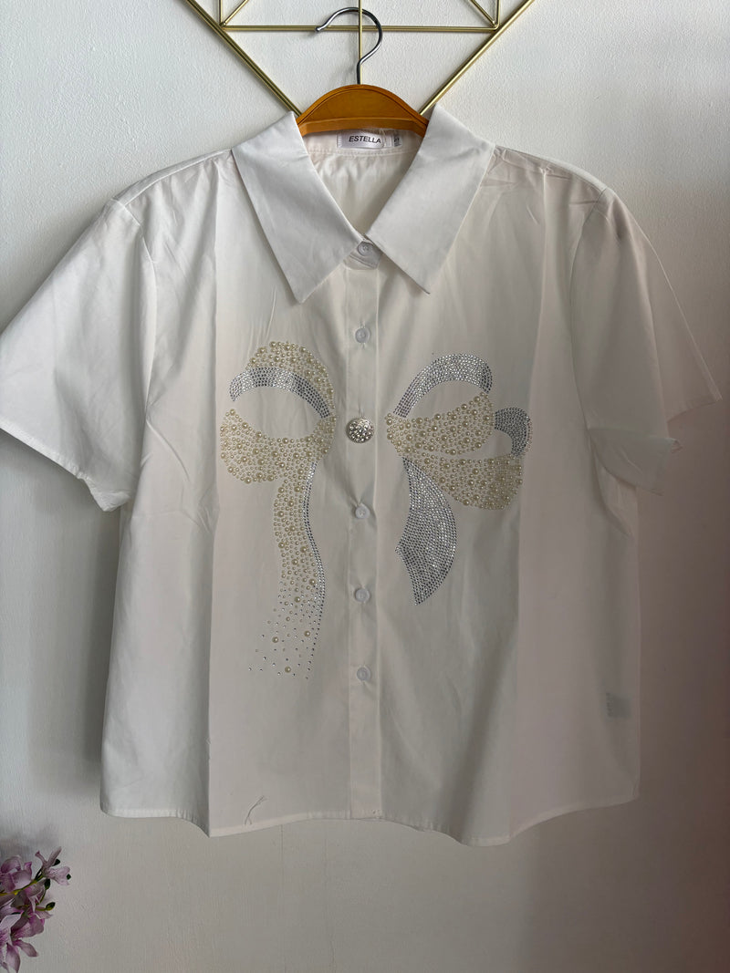BOW BUTTON DOWN SHIRT