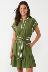 PIPING MINI DRESS